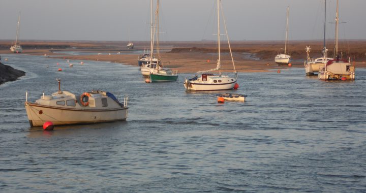 Boats in Wells-next-the-Sea harbour