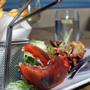 Lobster claw and chip basket