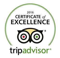 2016 Certificate of Excellence tripadvisor