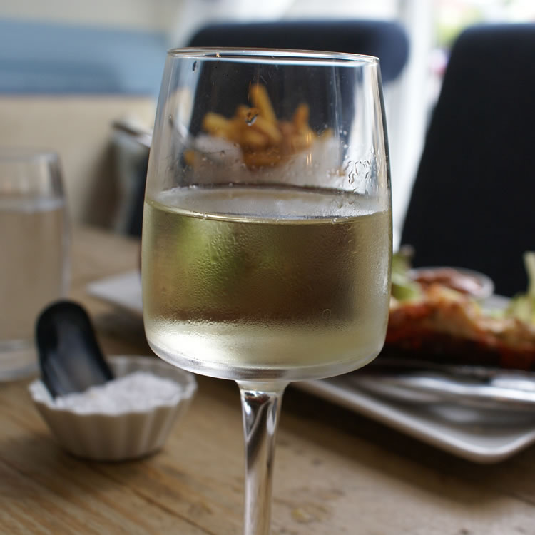 Cool glass of White Wine