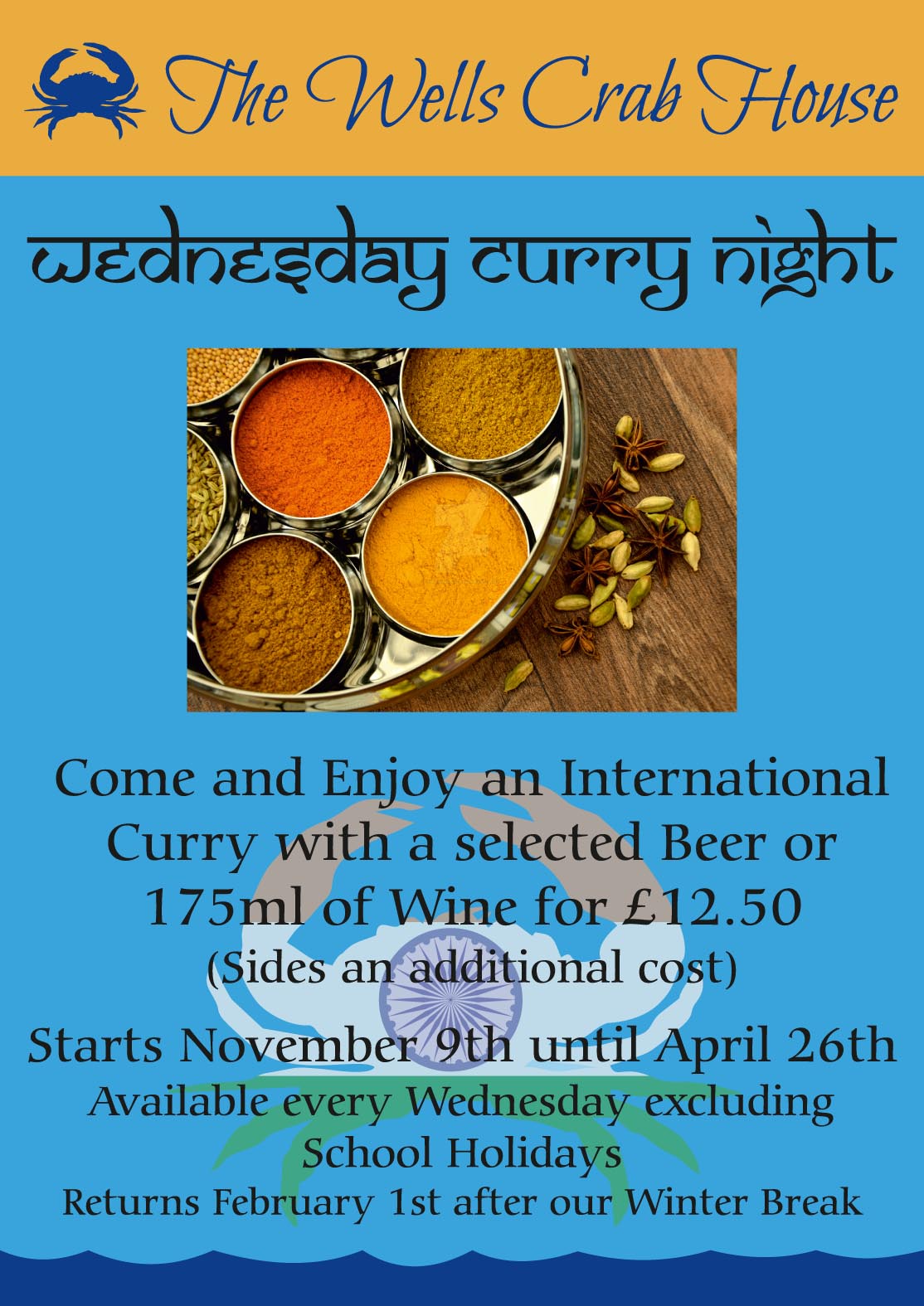 Wednesday Curry Night poster